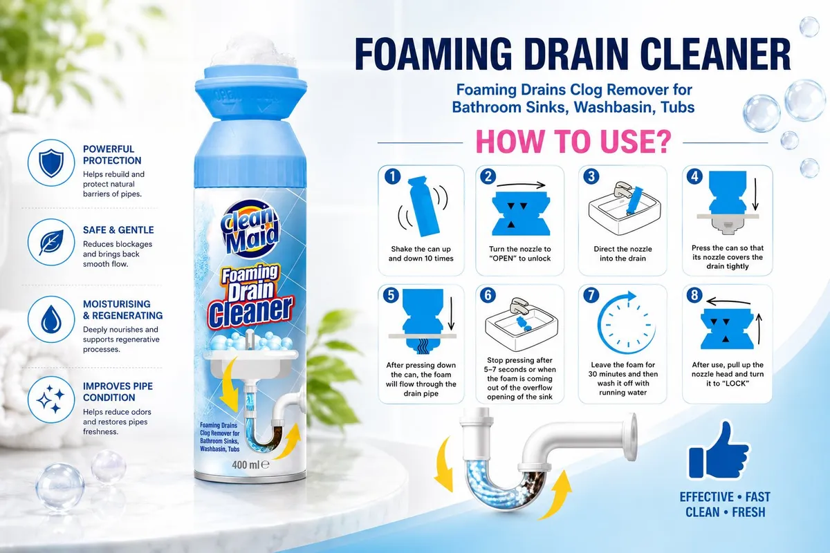 Clean Maid Pianka do Udrażniania Odpływów 400 ml