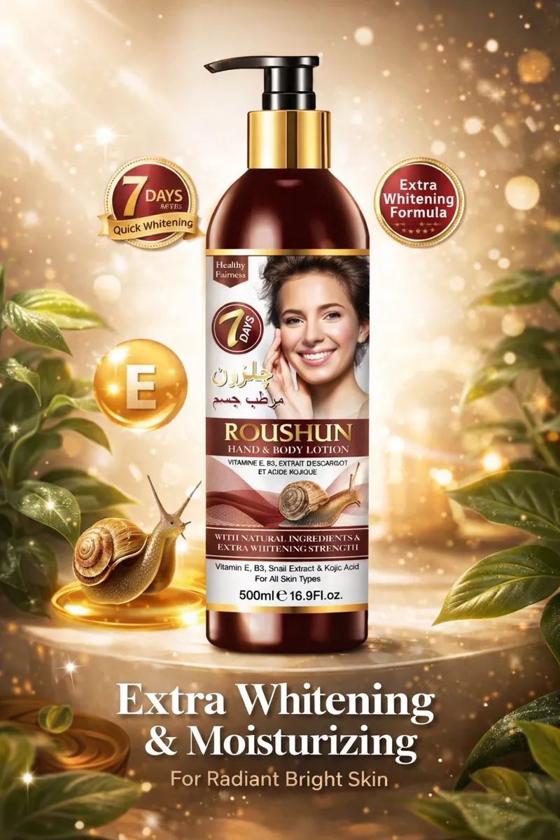 ROUSHUN Nawilżający balsam do rąk i ciała 500 ml z ekstraktem ze ślimaka