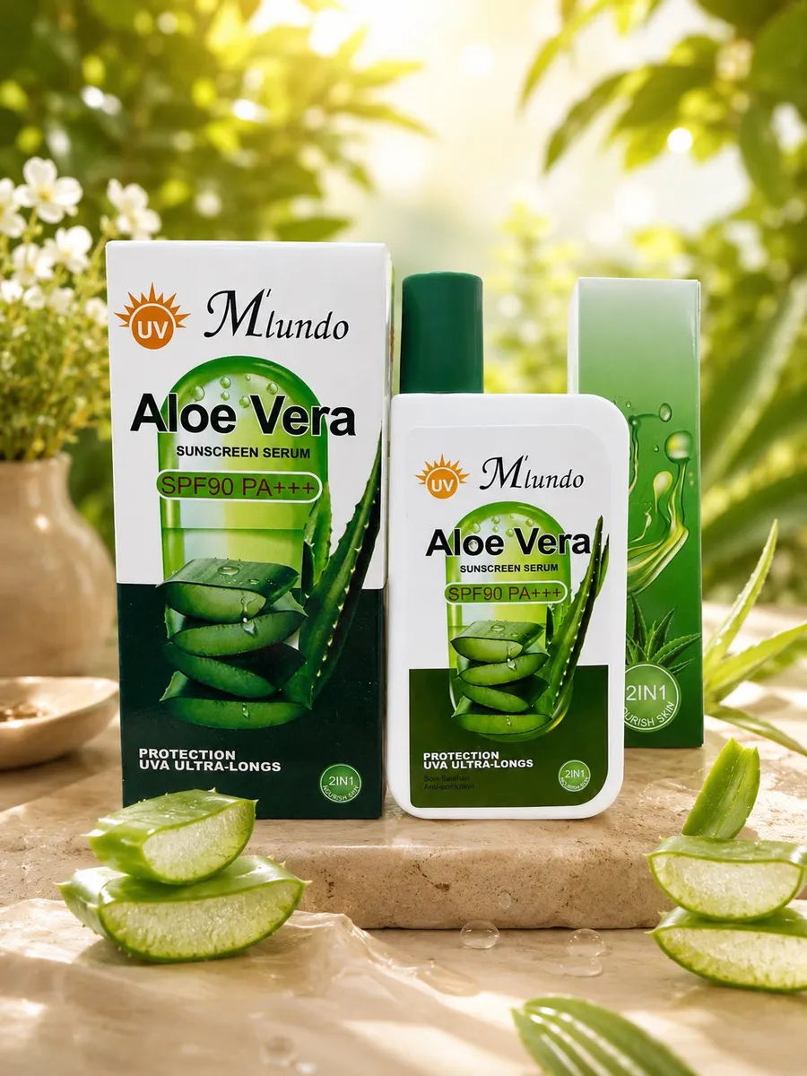 M’lundo Aloe Vera Serum SPF90 PA+++ Lekka ochrona przeciwsłoneczna