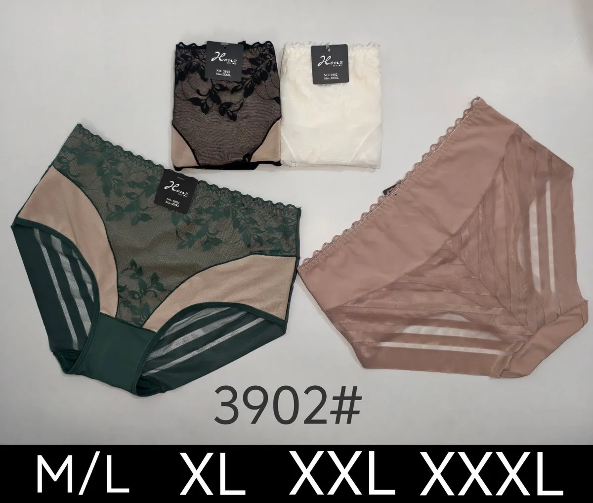 Majtki damskie koronkowe 3902 mix kolorów rozmiary M-XXXL