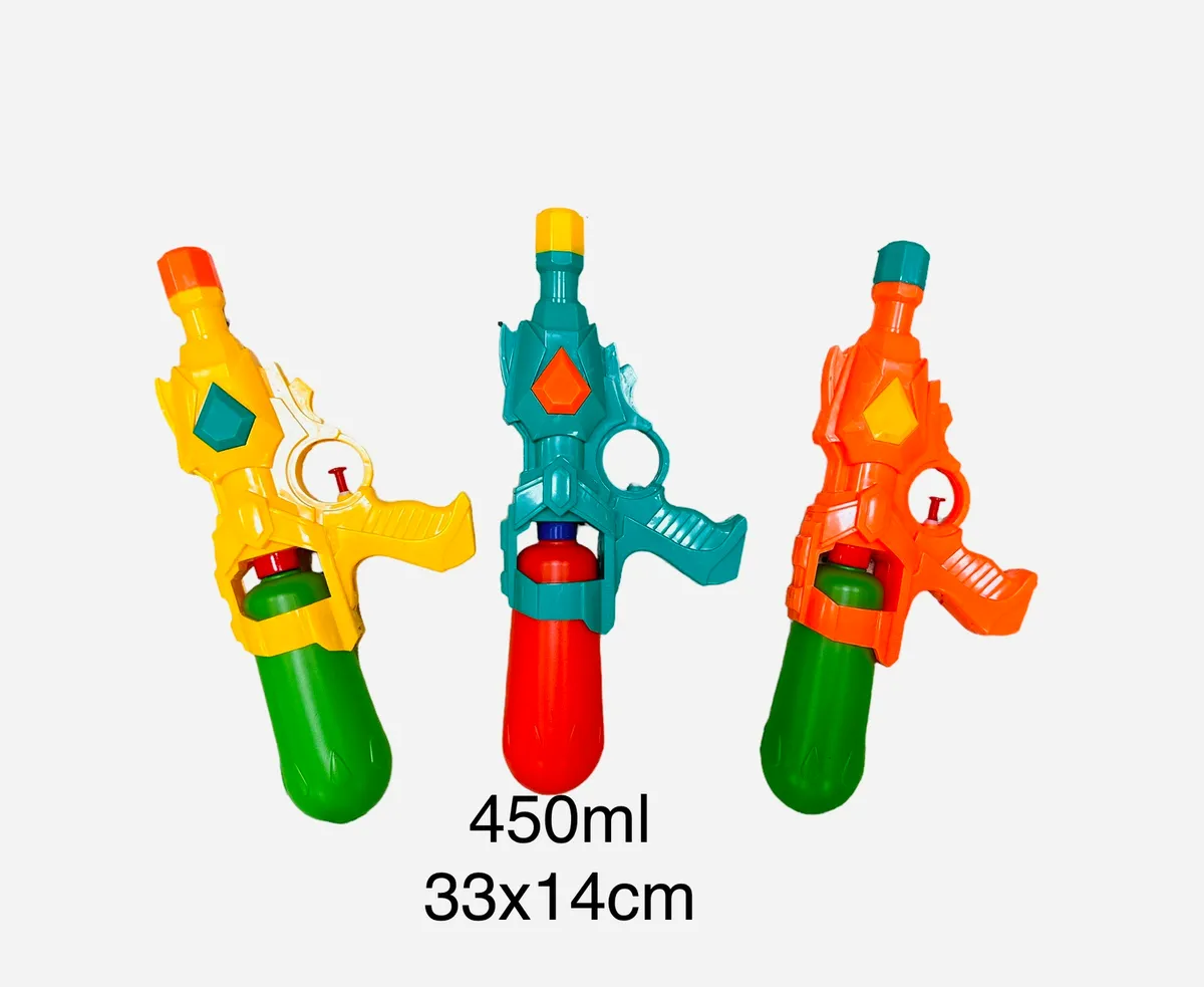 Pistolet na wodę 450ml kolorowy 33x14cm plastikowy