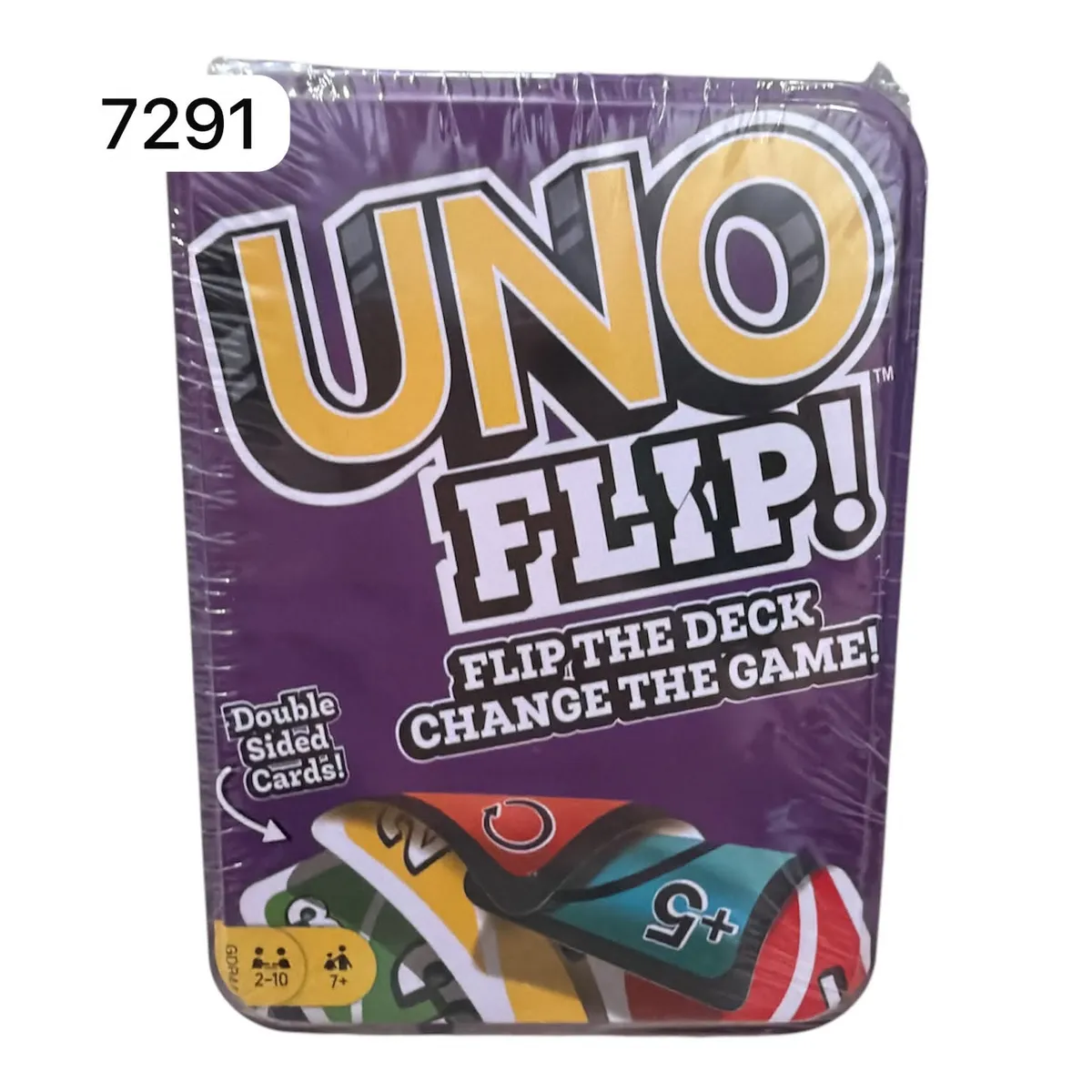 Karty UNO Flip! w metalowym pudełku fioletowym