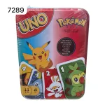 Karty UNO Pokémon metalowe pudełko kolorowe