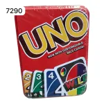 Karty UNO w metalowym pudełku czerwonym z motywem Wild
