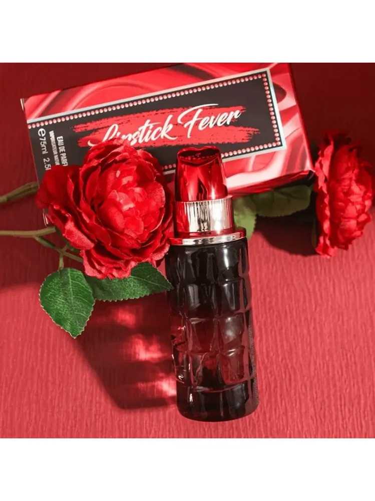 Perfumy Lipstick Fever 75ml flakon czarny z czerwonym korkiem