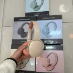 Słuchawki Bluetooth bezprzewodowe pastelowe kolory, miękkie nauszniki