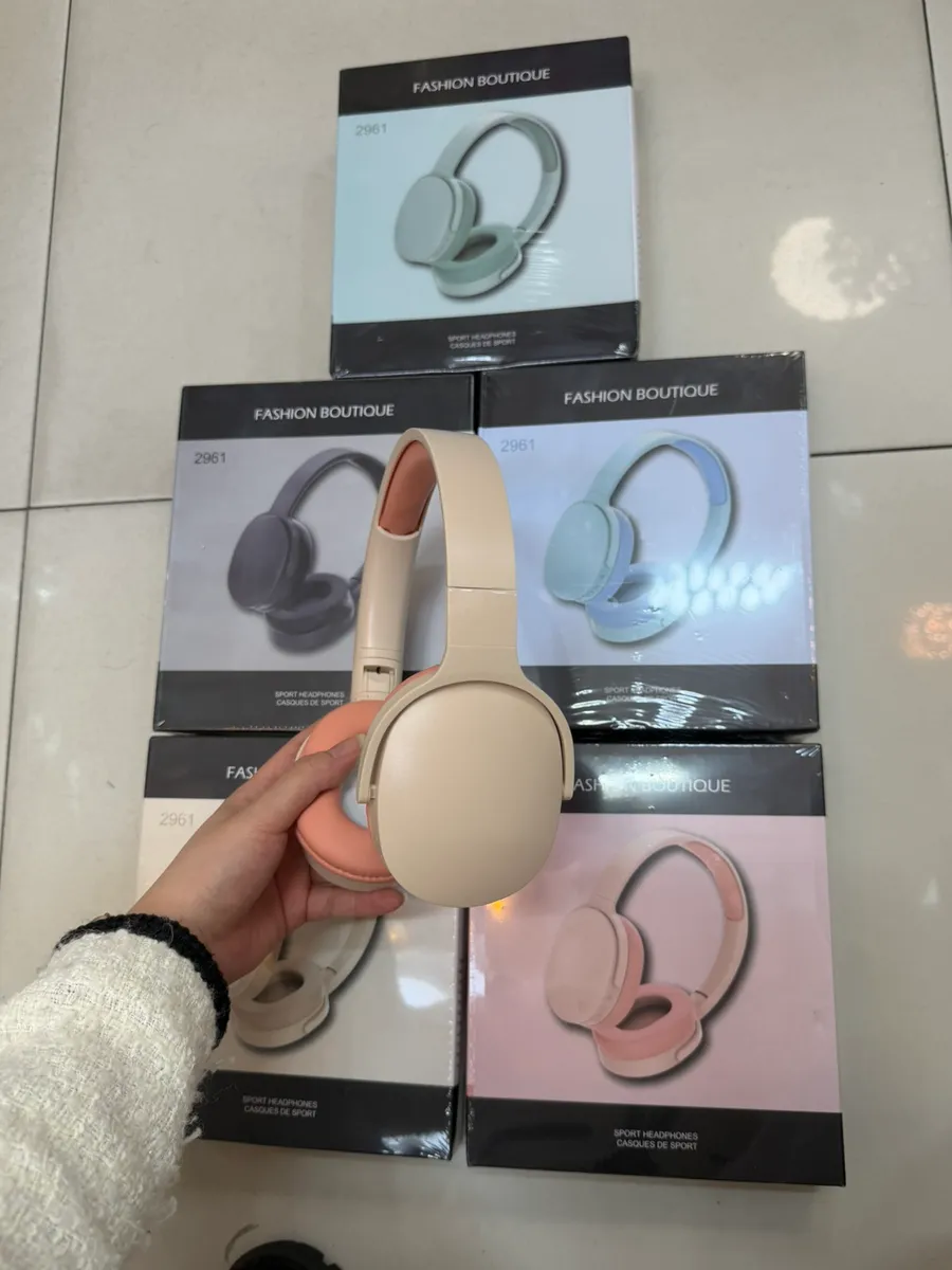 Słuchawki Bluetooth bezprzewodowe pastelowe kolory, miękkie nauszniki