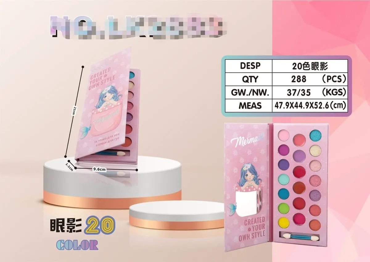 Paleta cieni do powiek Mermaid 20 kolorów różowa