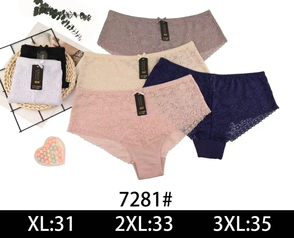 Majtki damskie koronkowe mix kolorów rozmiar XXL-3XL