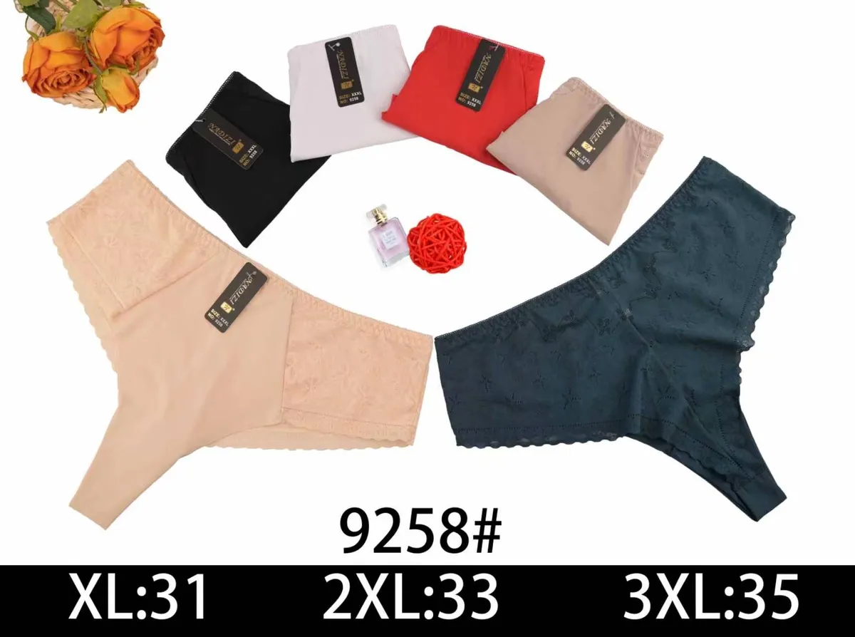 Majtki damskie koronkowe 9258 mix kolorów XL-3XL