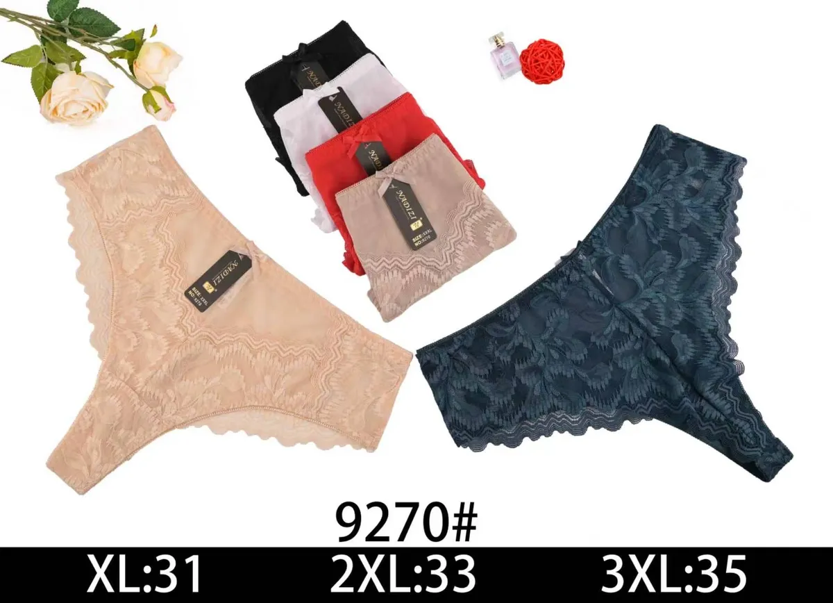 Koronkowe figi damskie mix kolorów rozmiar XL-3XL