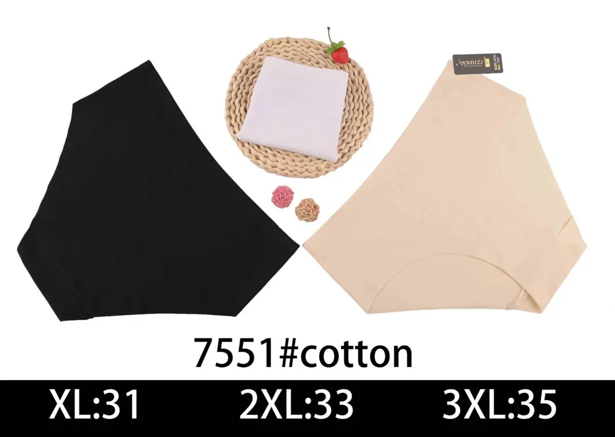 Majtki bawełniane damskie beżowe i czarne XL-3XL