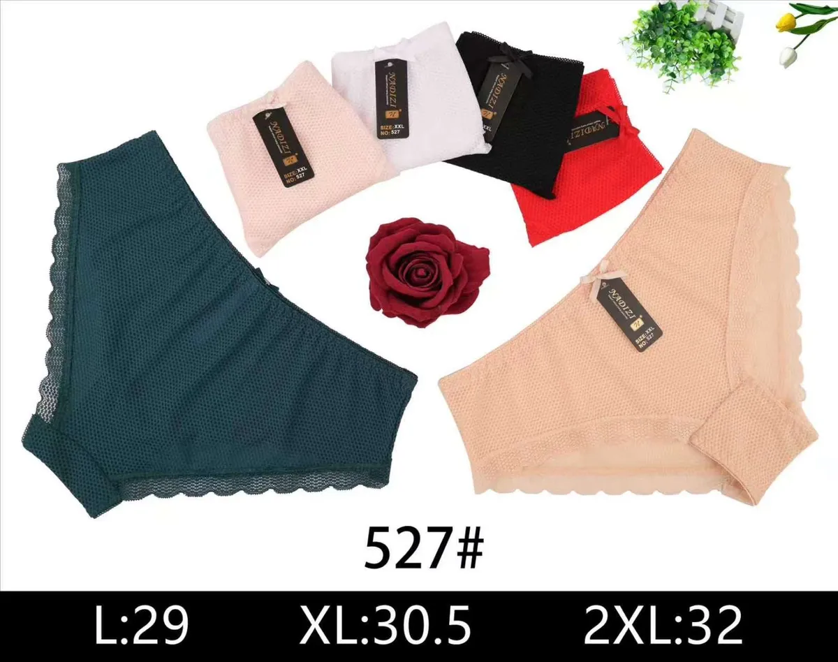 Majtki damskie koronkowe 527 w różnych kolorach, rozmiar XXL