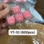 Gumki do mazania różowe łapki YT-10 zestaw 12 sztuk