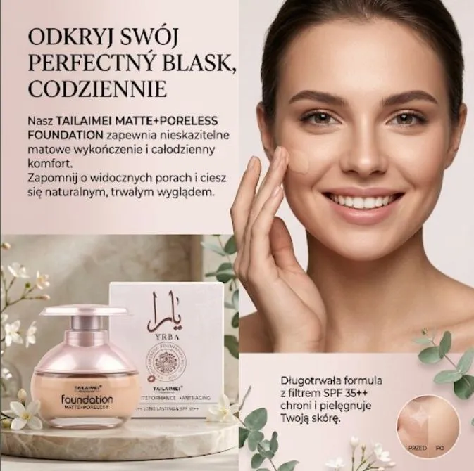 TAILAIMEI Matte+Poreless Foundation podkład matujący z filtrem SPF 35+