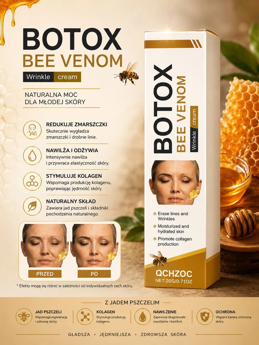 Botox Bee Venom krem przeciwzmarszczkowy z jadem pszczelim 20g