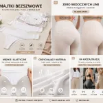 Majtki bezszwowe białe S/M i M/L miękkie i oddychające