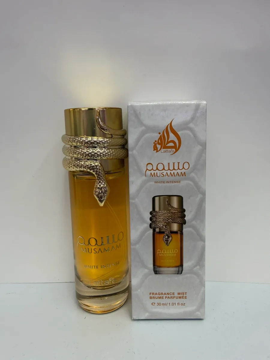 Musamam White Intense perfumowany mist 30ml z ozdobą węża