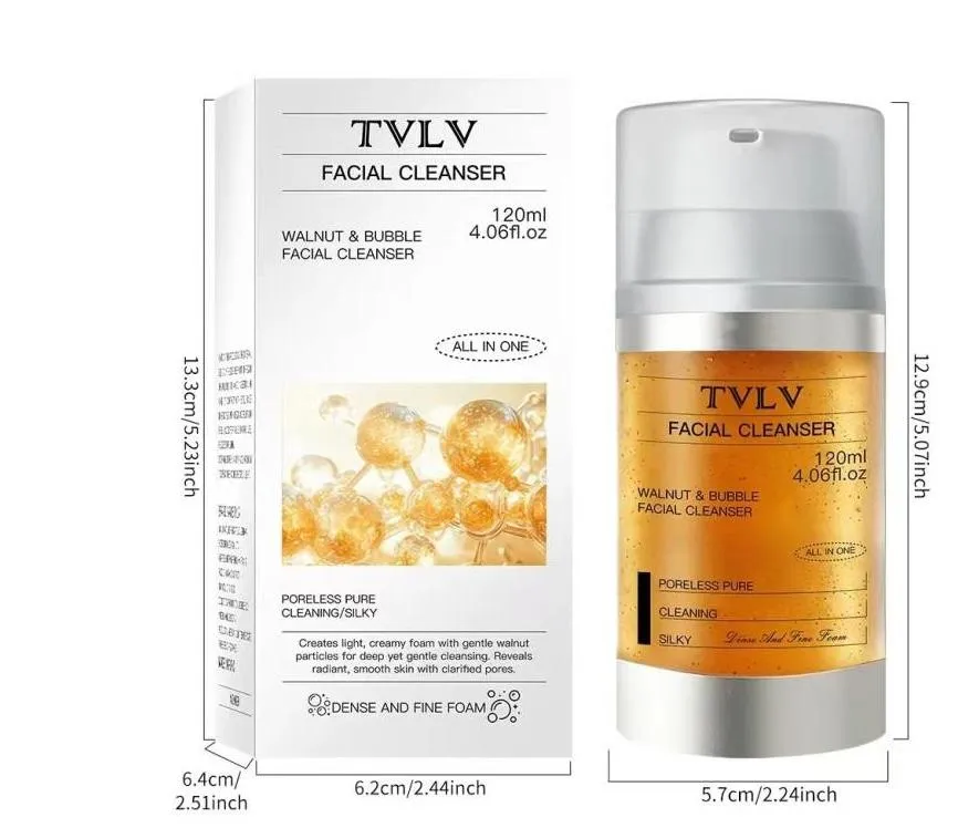 TVLV Żel do mycia twarzy z peelingiem z łupin orzecha 120 ml
