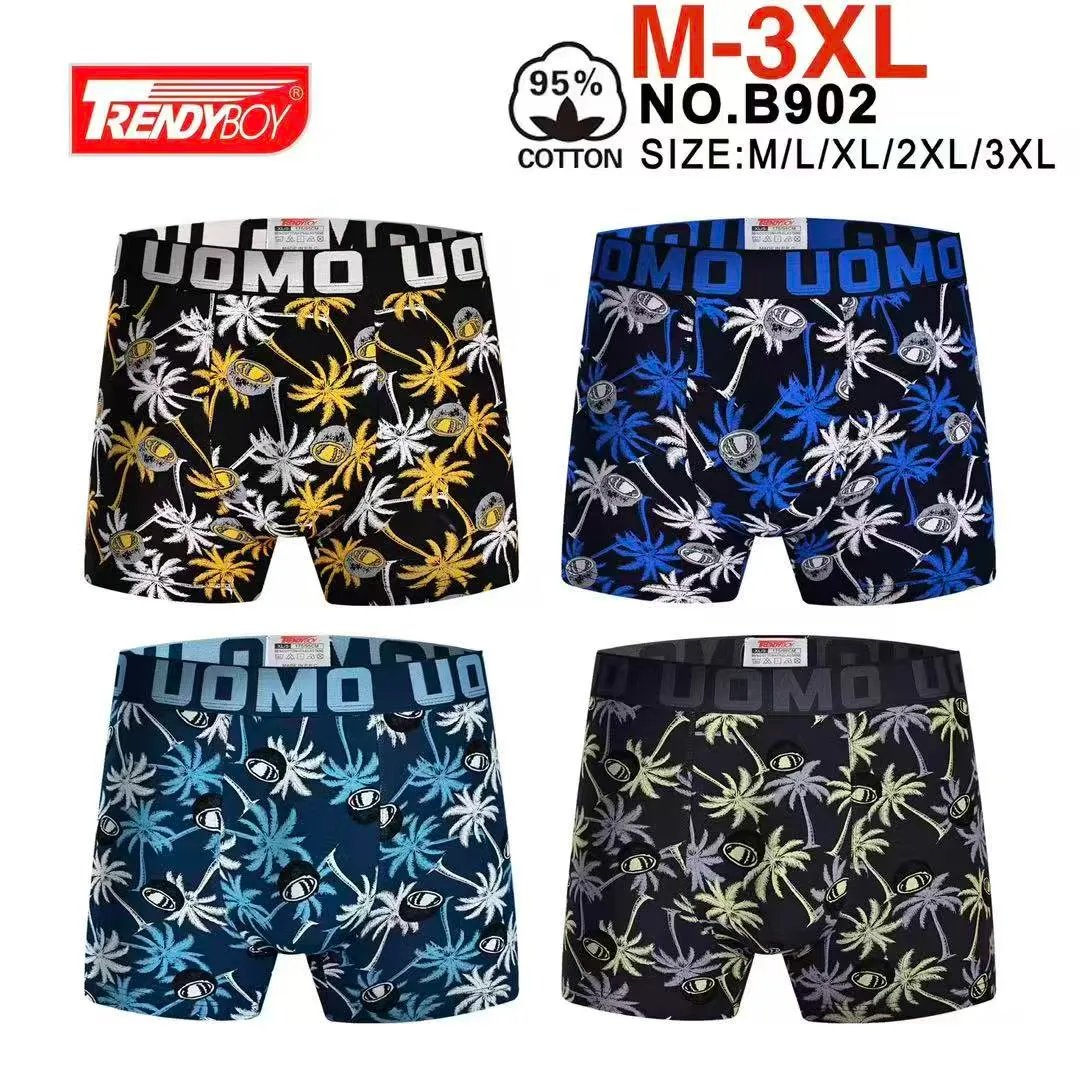 Bokserki męskie TrendyBoy z palmami M-3XL kolorowe wzory