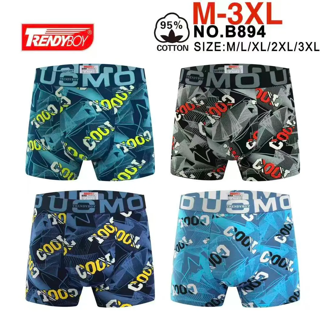Bokserki męskie TrendyBoy bawełniane wzór COOL M-3XL