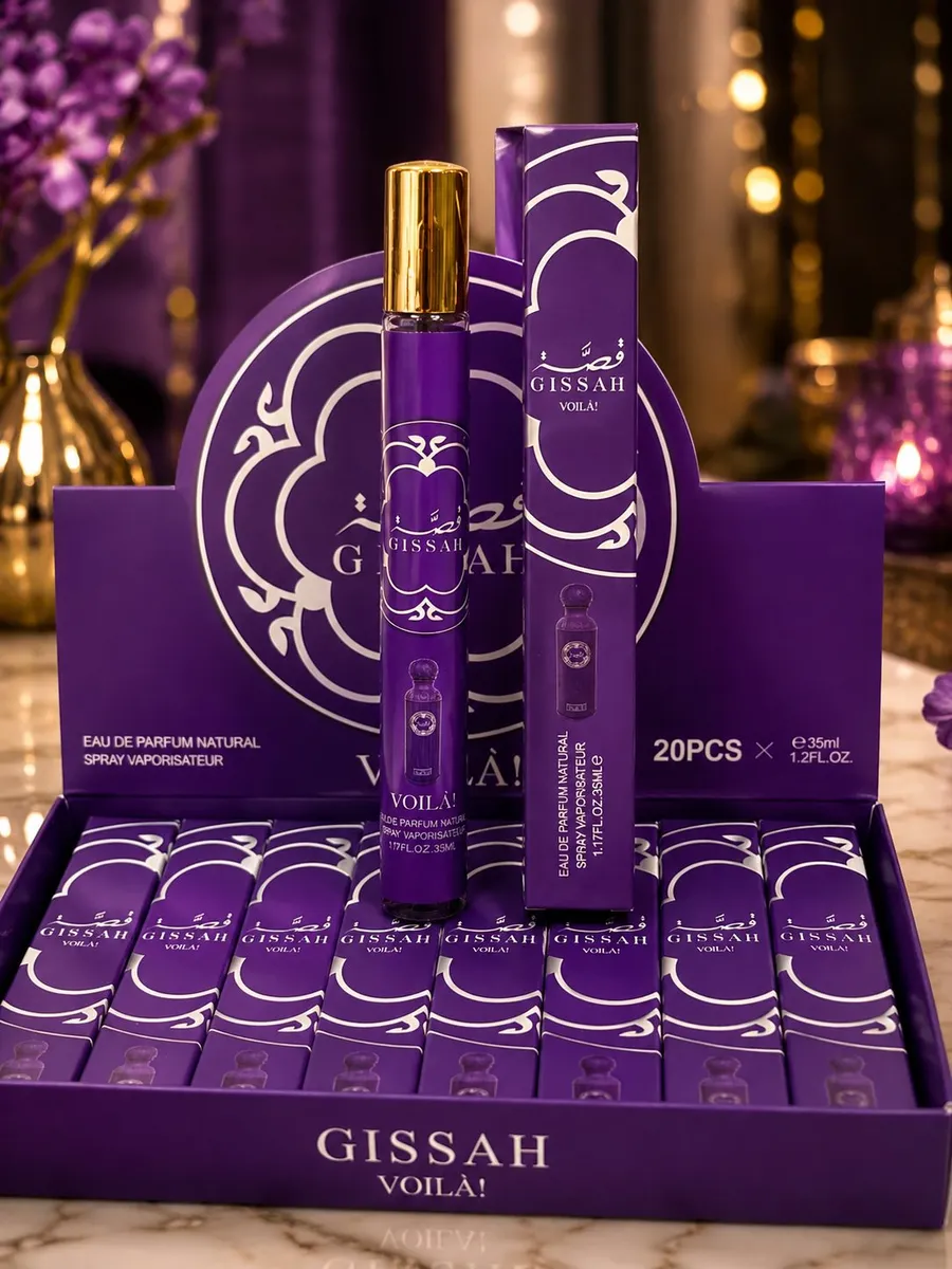 Perfumestki Gissah Voilà! 35ml fioletowe flakony z atomizerem