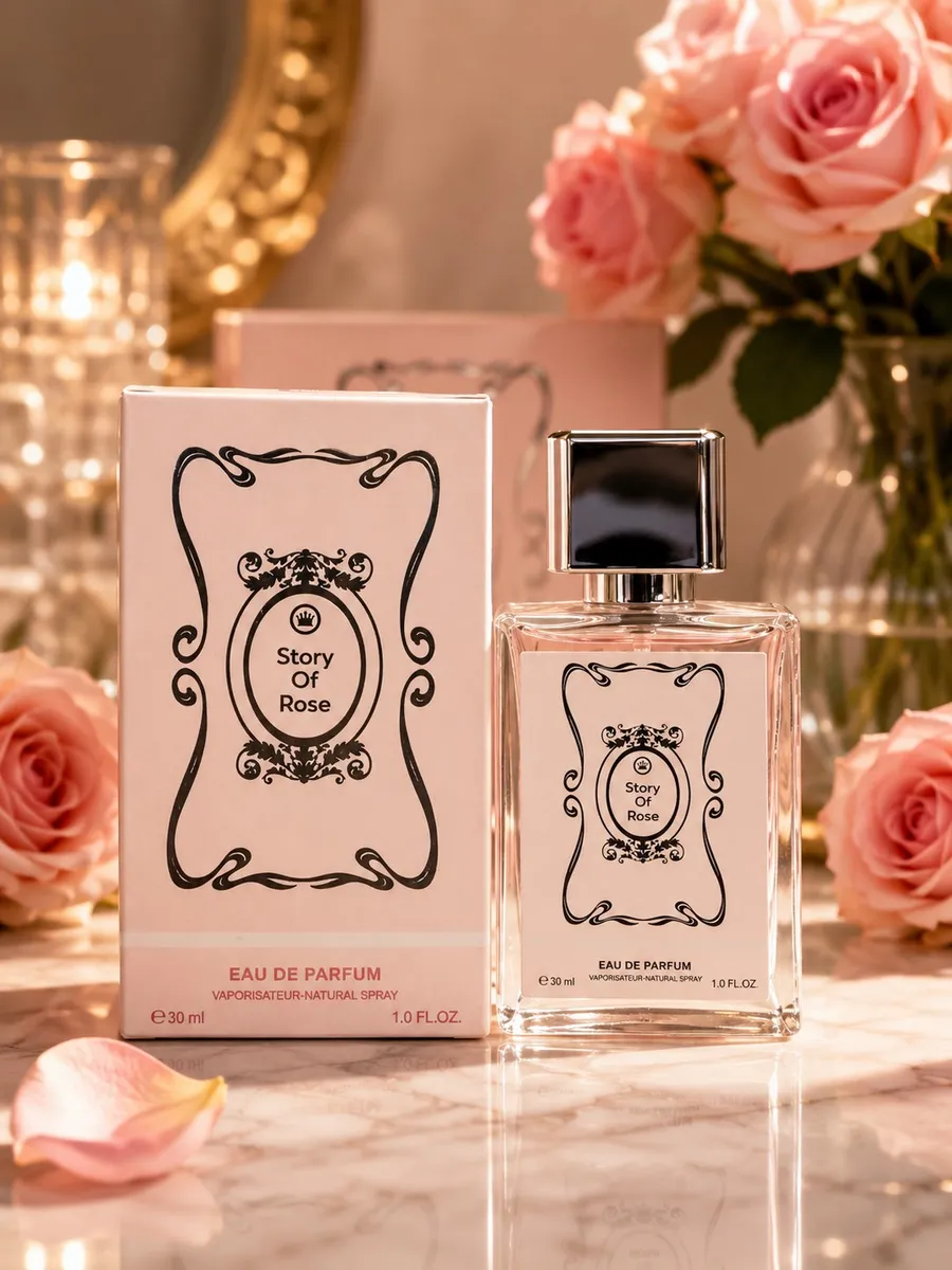 Perfumy Story Of Rose 30ml Eau de Parfum z różowym pudełkiem