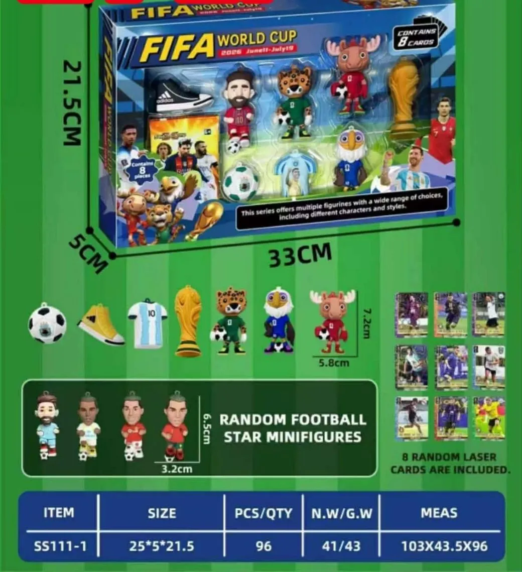 Figurki piłkarskie FIFA World Cup z kartami kolekcjonerskimi