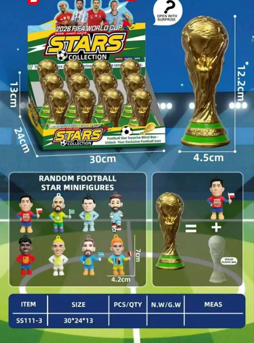 Figurka Złoty Puchar Piłkarski 12 cm z Niespodzianką