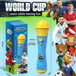Mikrofon dziecięcy World Cup Football Star niebiesko-żółty 22 cm
