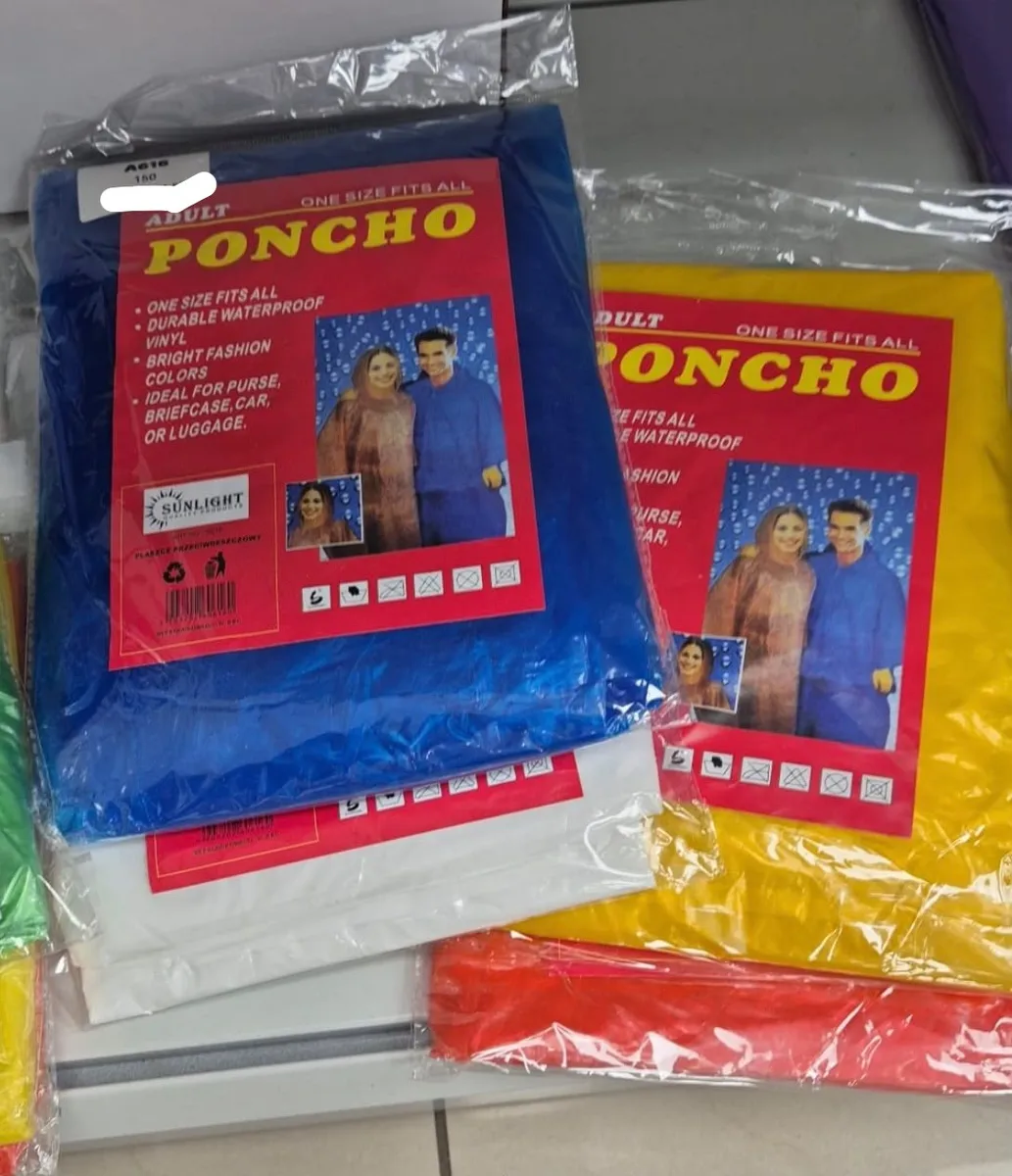 Płaszcz przeciwdeszczowy uniwersalny poncho kolorowy dla dorosłych