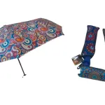 Parasolki półautomat z kolorowym wzorem paisley, kompaktowe