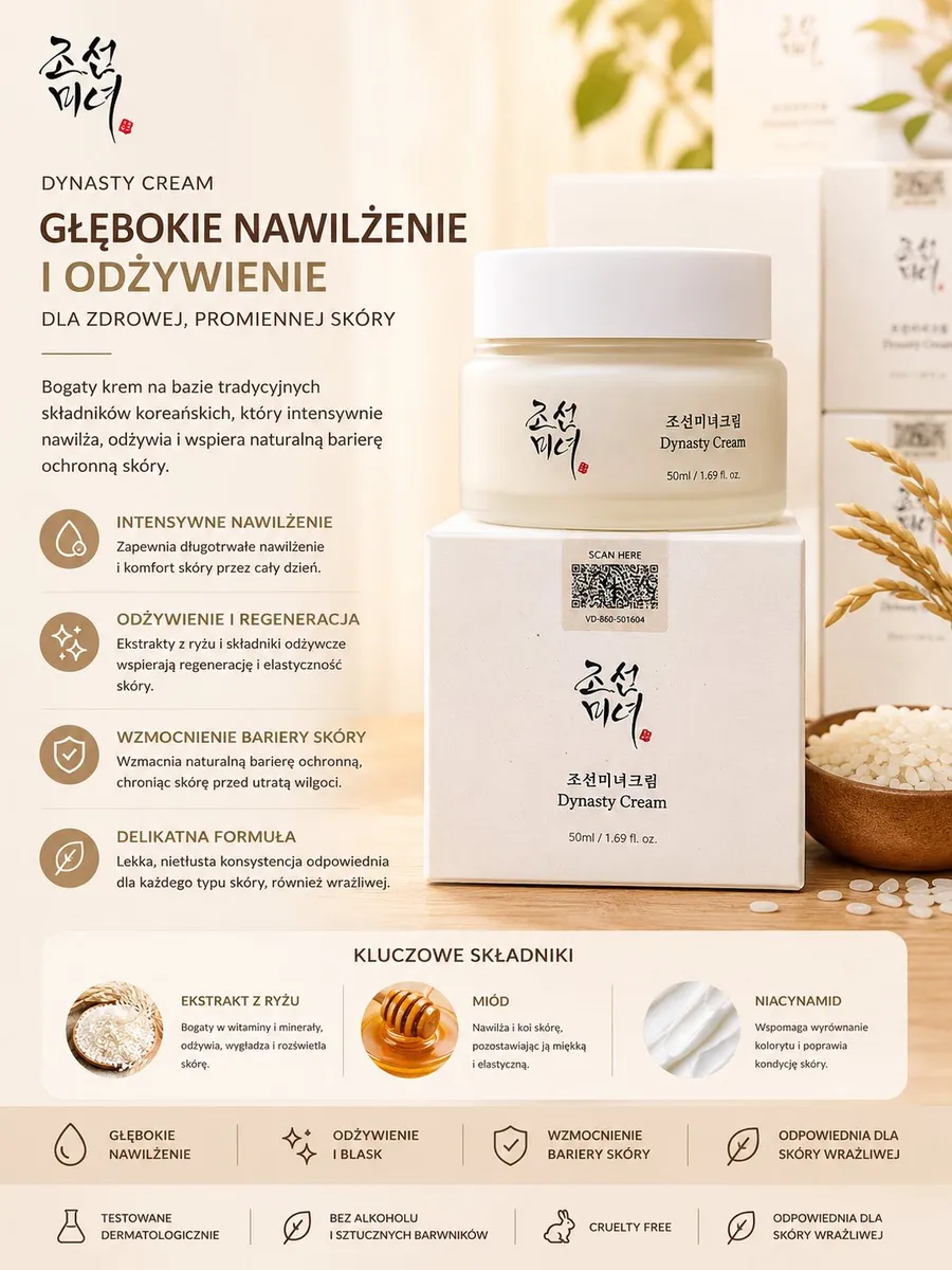 Beauty of Joseon Dynasty Cream krem odżywczo-nawilżający 50ml