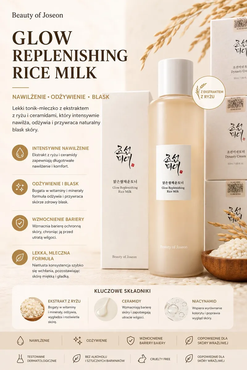 Glow Replenishing Rice Milk nawilżający tonik-mleczko z ekstraktem z ryżu