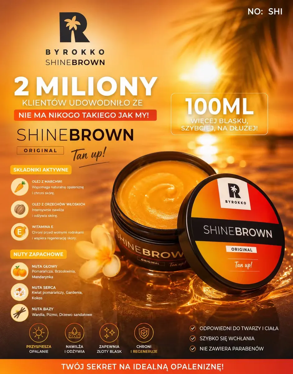 ByRokko ShineBrown krem samoopalający 100 ml z olejem z marchwi