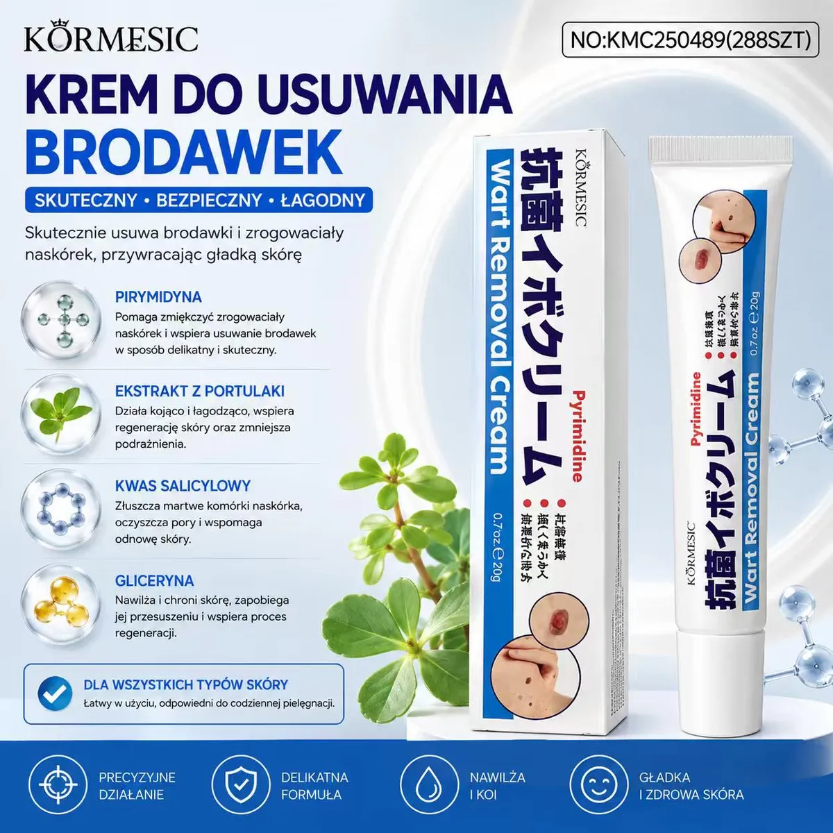 Kormesic krem do usuwania brodawek 20g z kwasem salicylowym