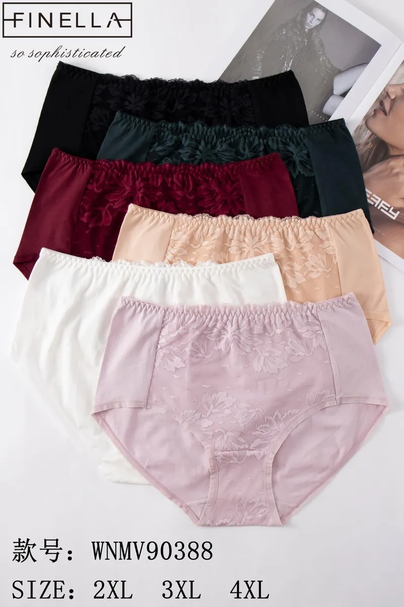 Majtki damskie Finella z koronką 2XL-4XL mix kolorów