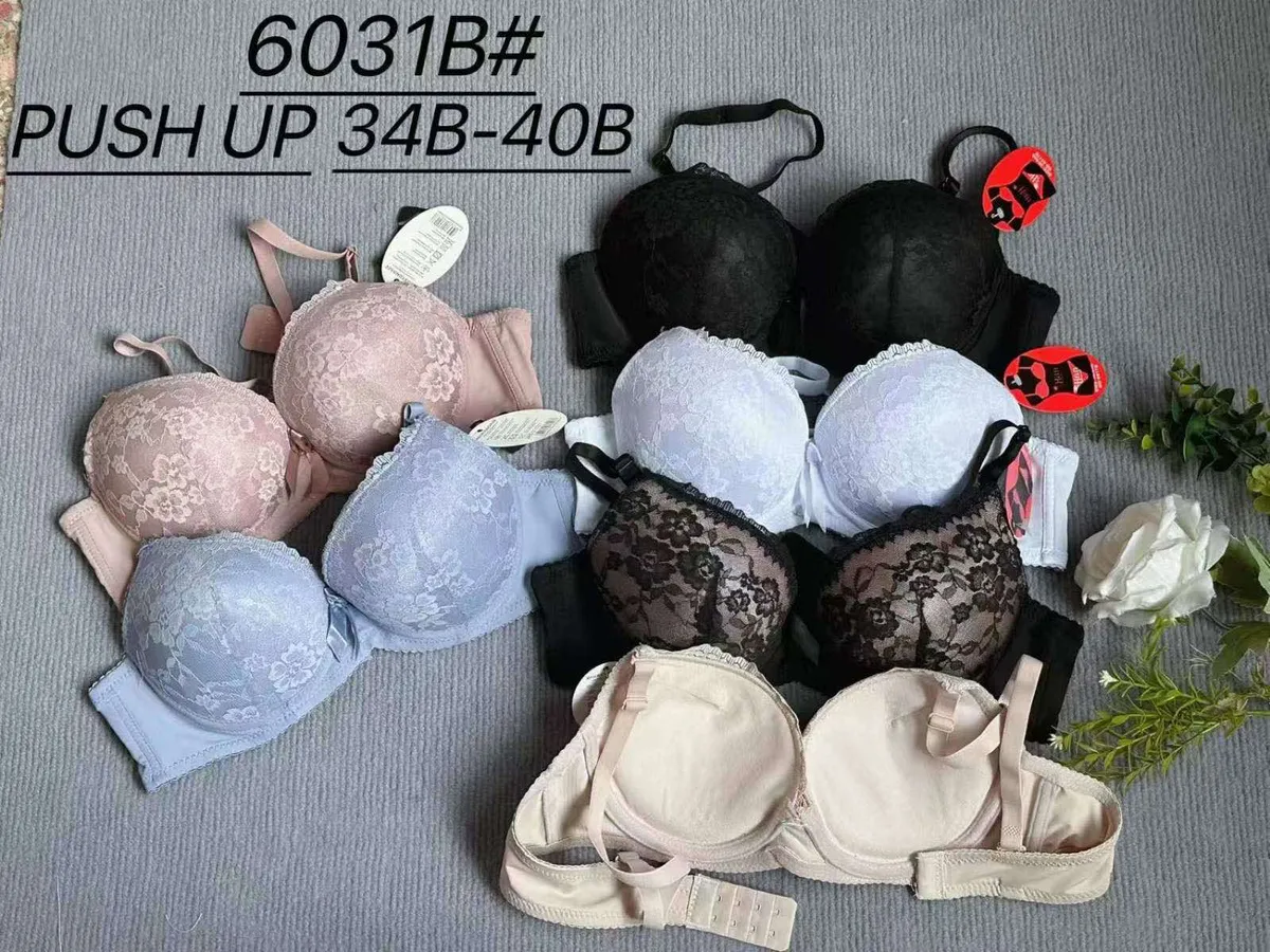 Biustonosz push up koronkowy 34B-40B mix kolorów