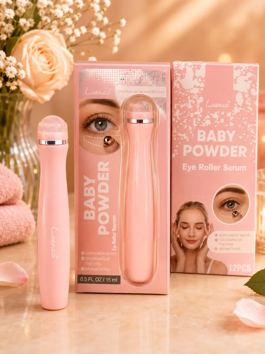 Luenco Baby Powder Eye Roller Serum różowe serum pod oczy 15 ml