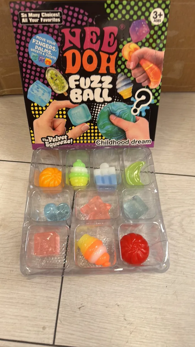 Nee Doh Fuzz Ball Zestaw 9 Kolorowych Antystresowych Zabawek