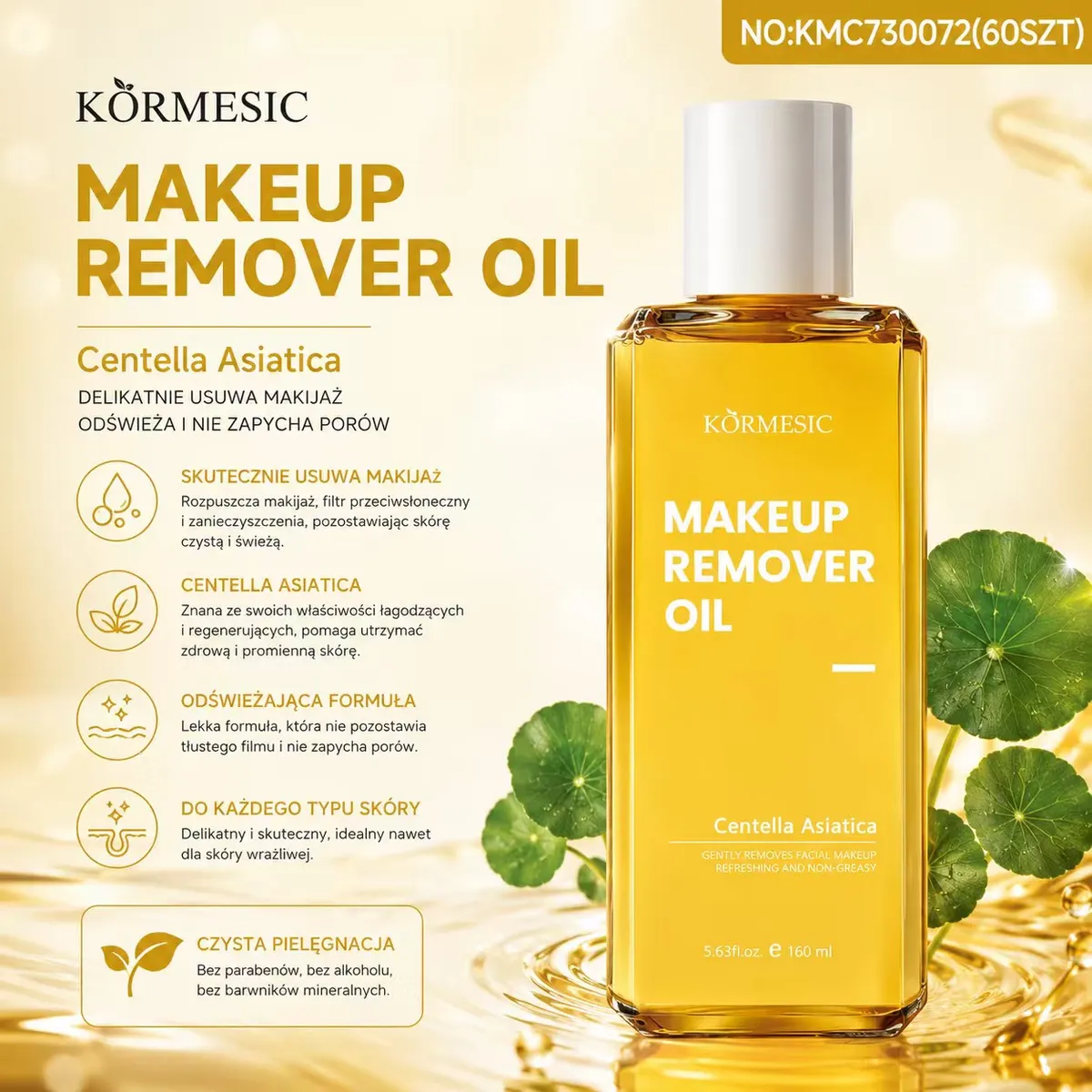 Körmesic Makeup Remover Oil 160 ml z Centella Asiatica