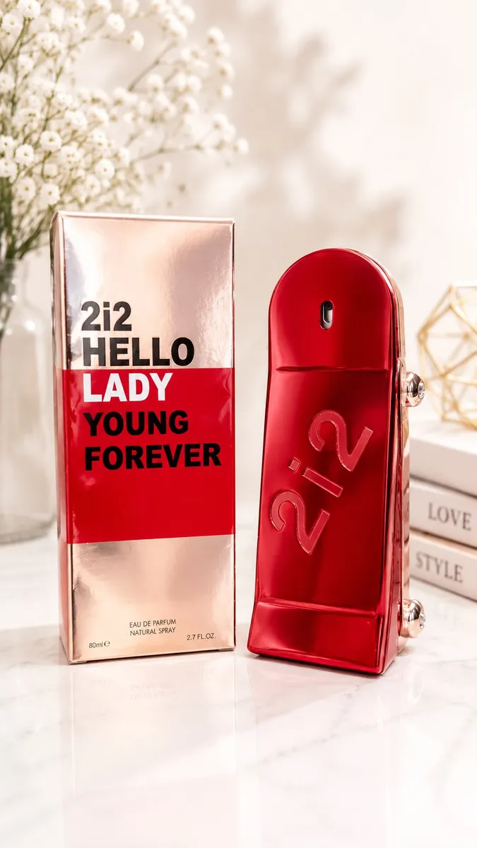 Perfum 2i2 Hello Lady Young Forever 80ml czerwony flakon