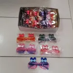 Okulary dziecięce z kokardkami kolorowe plastikowe