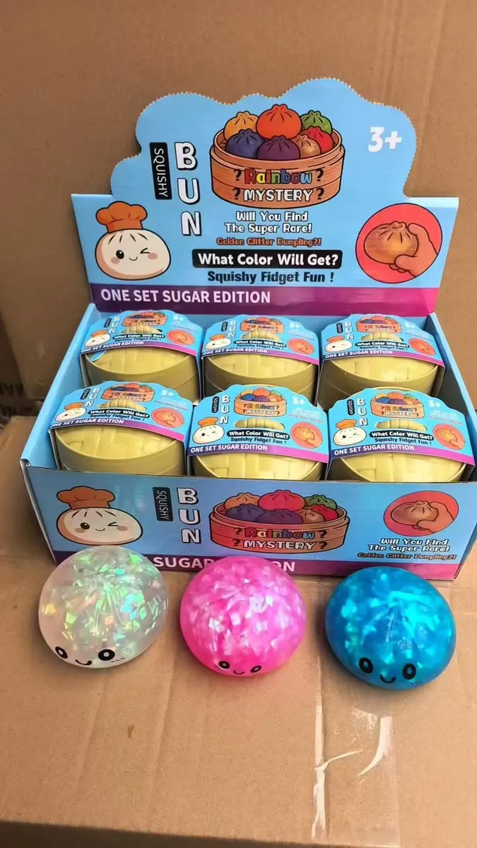 Squishy Bun Rainbow Mystery Zabawka Antystresowa Kolorowa