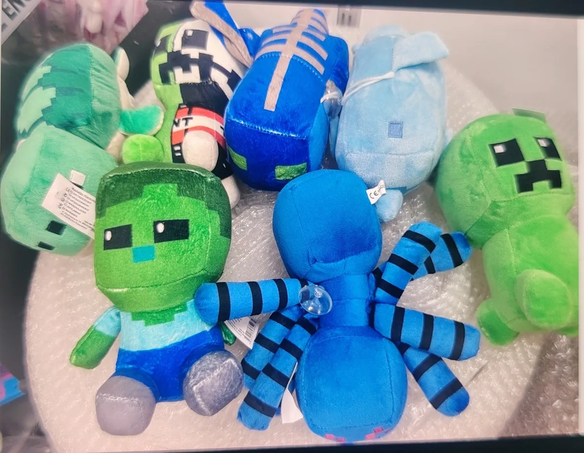 Zestaw pluszaków Minecraft miękkie kolorowe figurki 7 sztuk