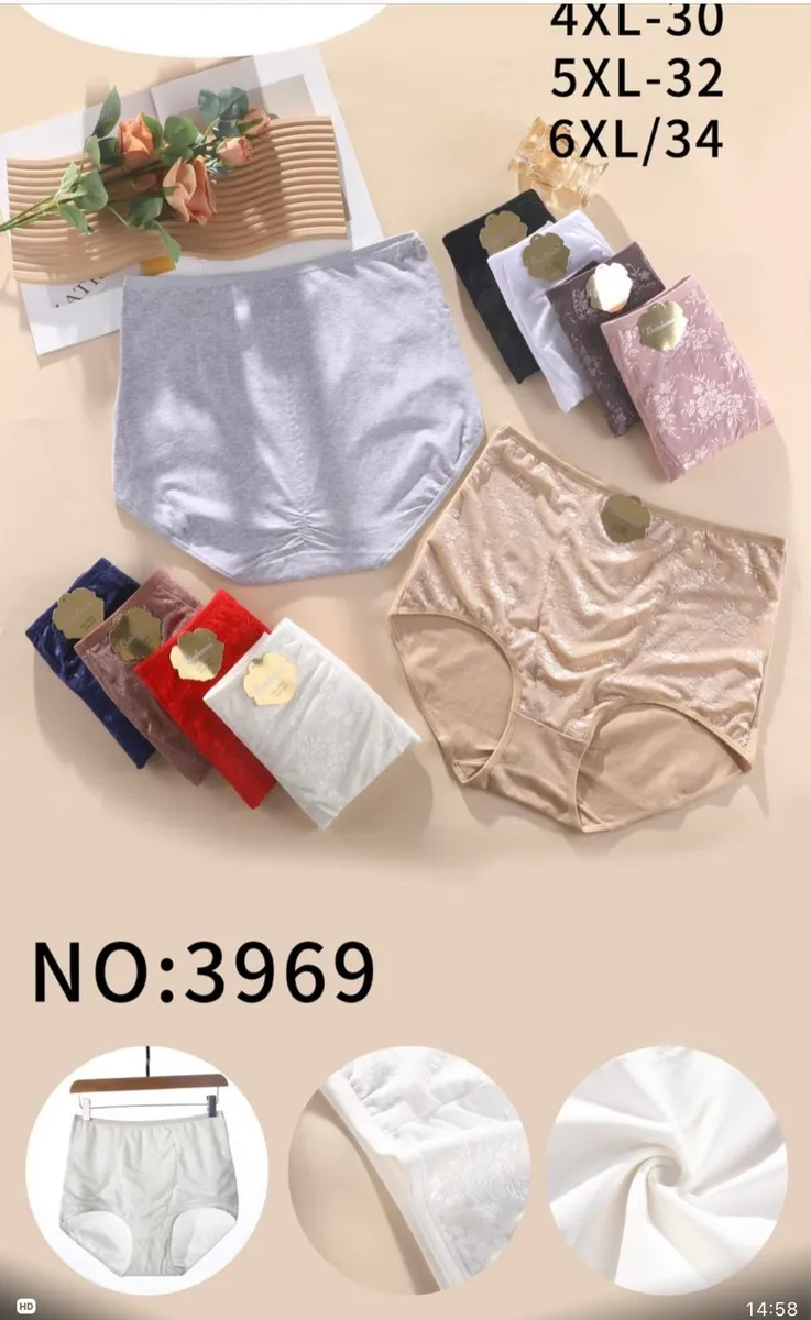 Majtki damskie wysokie z koronką beżowe i kolorowe rozmiary XL-6XL
