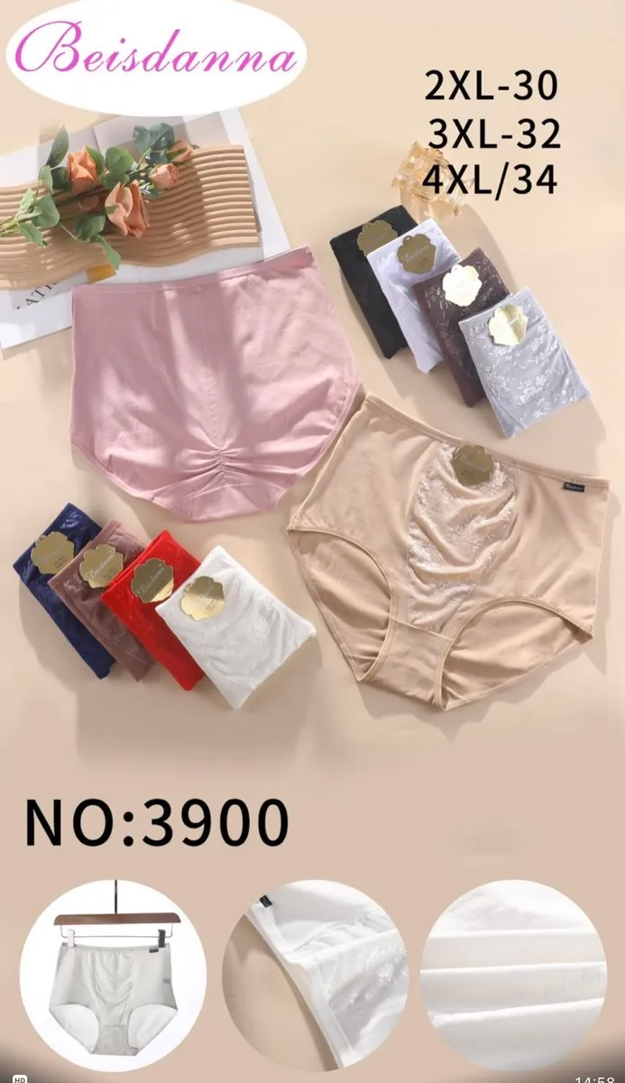 Majtki damskie Beisdanna z koronką 2XL-4XL mix kolorów