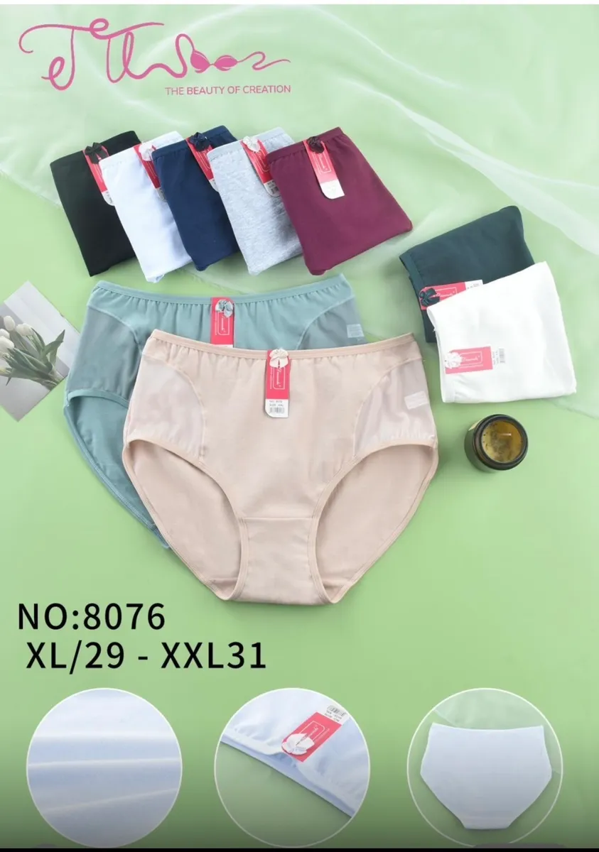 Majtki damskie bawełniane XL-XXL kolor mix NO:8076