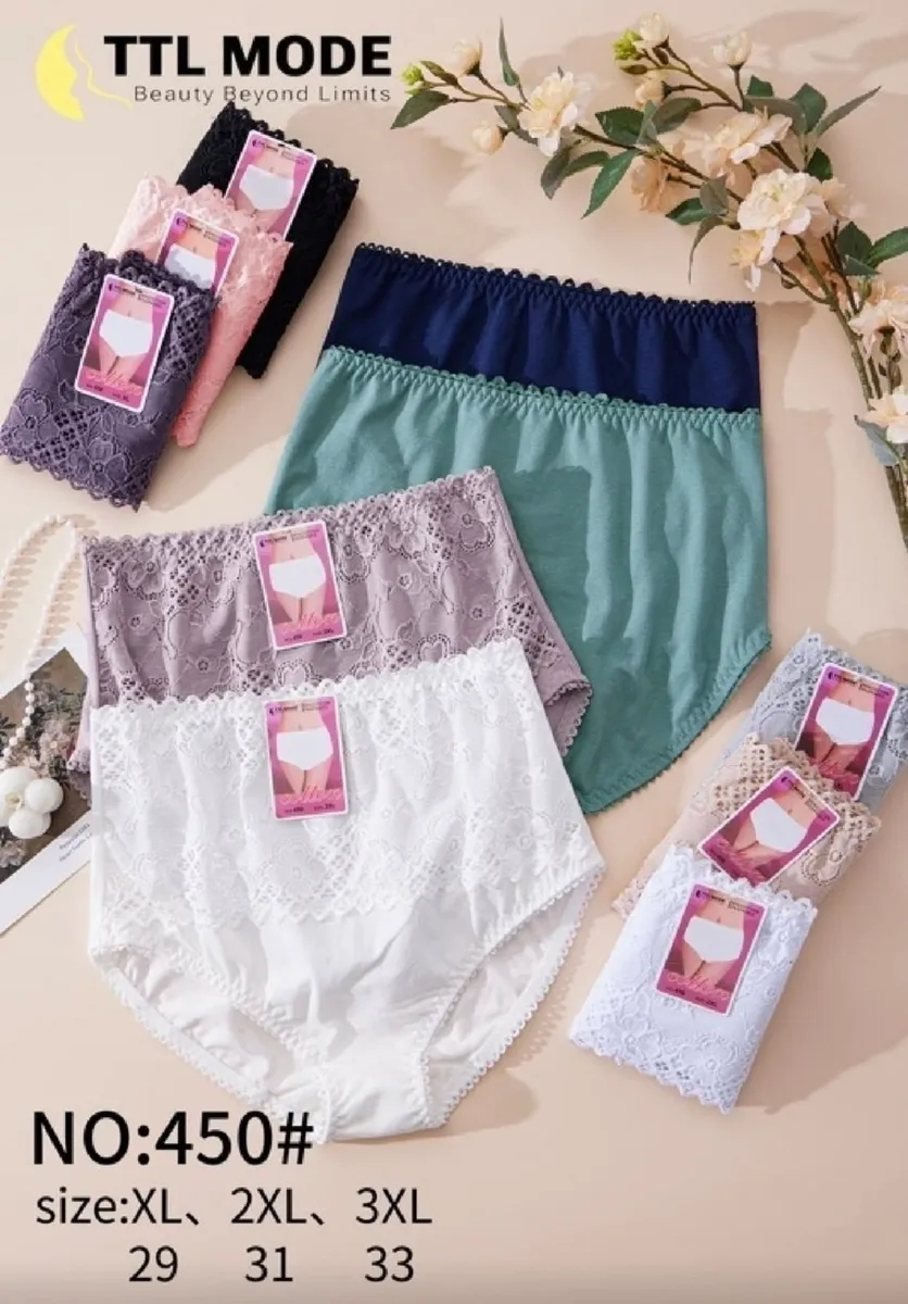 Majtki damskie z koronką w różnych kolorach XL-3XL