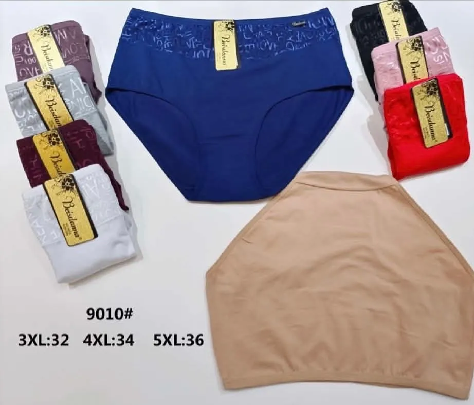 Majtki damskie bawełniane z szerokim pasem 3XL-5XL mix kolorów